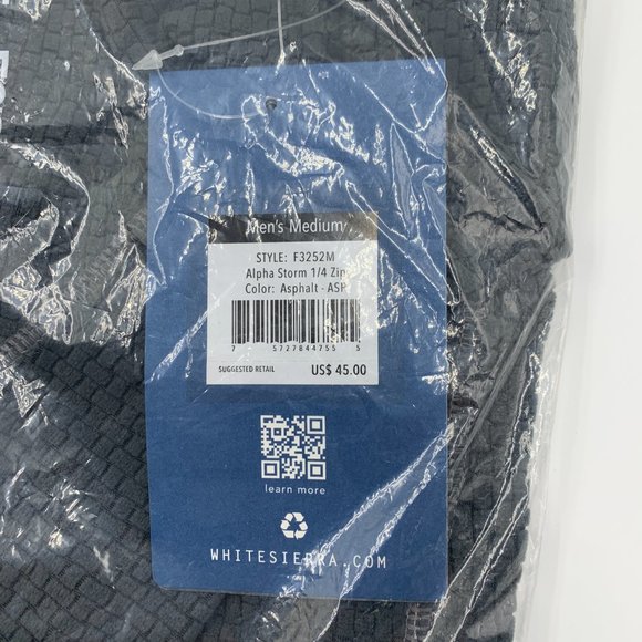 White Sierra 1/4 Zip Long Sleeve Shirt - Picture 2 of 6